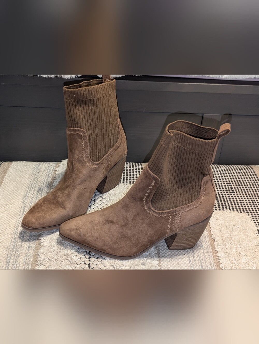 Universal Thread Kinley Cognac Tan Brown Boots Booties